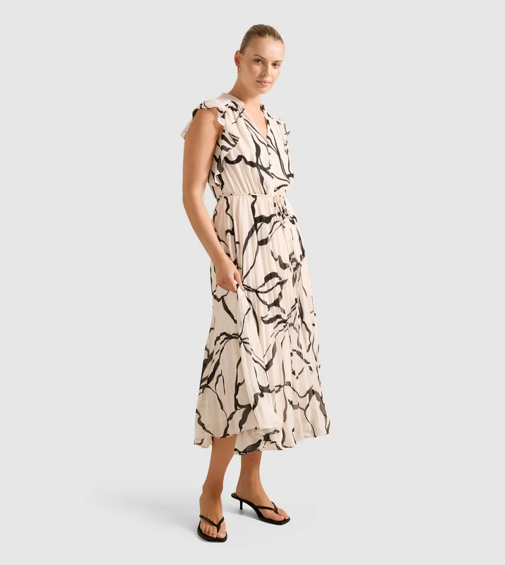 MORGAN Pleated Midi Dress